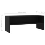 vidaXL Meuble TV Noir 100x40x40 cm Bois d’ingénierie