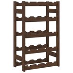 vidaXL Casier à bouteilles pour 20 bouteilles marron bois pin solide