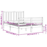 vidaXL Cadre de lit sans matelas blanc 140x200 cm bois de pin massif