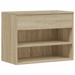 vidaXL Banc à chaussures Chêne sonoma 60x30x45 cm Bois d’ingénierie