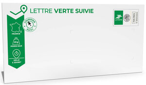Prêt-à-Poster - Lettre verte suivie - 20g - Enveloppe à l'unité