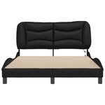 vidaXL Cadre de lit avec LED sans matelas noir 120x200 cm