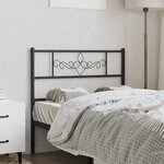 vidaXL Tête de lit métal noir 107 cm