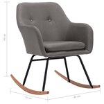 vidaXL Chaise à bascule Gris clair Tissu