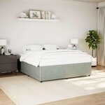 vidaXL Cadre de lit sans matelas gris clair 200x200 cm velours