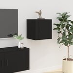 vidaXL Meuble TV mural Noir 40x34 5x40 cm