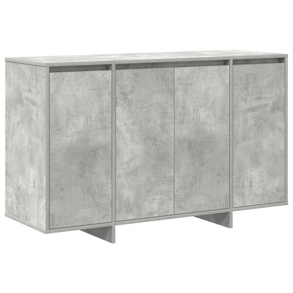 vidaXL Buffet gris béton Gris béton Mélamine 120 x 41 x 75 cm