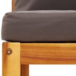 vidaXL Salon de jardin avec coussins 7 Pièces bois massif d'acacia