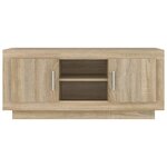 vidaXL Meuble TV chêne sonoma 102x35x45 cm bois d'ingénierie