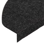 vidaXL Tapis d'escalier autocollants 15 Pièces 65x22 5x3 5 cm Noir
