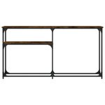 vidaXL Table console chêne fumé 145x22 5x75 cm bois d'ingénierie