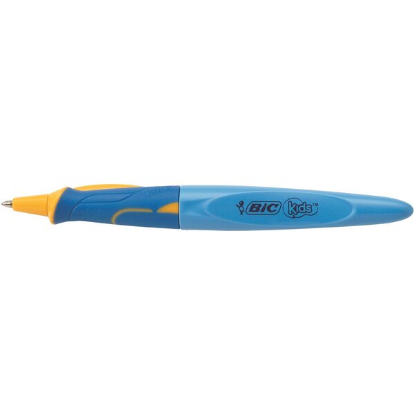 Stylo bille rétractable kids beginner twist bleu pte ø1mm encre bleue x 12 bic