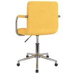 Chaise fauteuil siège pivotante de bureau informatique étude Jaune moutarde tissu jaune 02_0024137