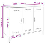 vidaXL Buffet blanc 100 5x39x79 cm acier