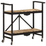 vidaXL Chariot de cuisine 87x36x81 cm Bois massif de manguier