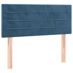 vidaXL Tête de lit à LED Bleu foncé 80x5x78/88 cm Velours