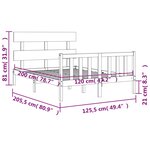 vidaXL Cadre de lit avec tête de lit 120x200 cm bois massif