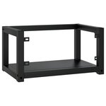 vidaXL Cadre de lavabo de salle de bain mural Noir 59x38x31 cm Fer