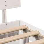 vidaXL Cadre de lit avec tiroirs Blanc 135x190 cm Bois de pin massif