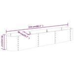 vidaXL Lit surélevé de jardin Acier enduit de poudre 224x40x36 cm Vert