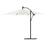 vidaXL Parasol de jardin avec mât en acier blanc 246x246x230 cm