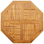 Ensemble de salle à manger de jardin 5 pièces en bois massif d'acacia