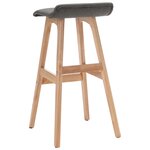 vidaXL Tabourets de bar lot de 2 gris foncé tissu