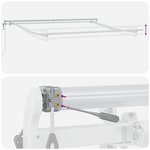 Store Rétractable automatique vidaXL Gris clair 300x250 cm