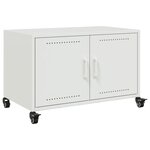 vidaXL Meuble TV blanc 68x39x43 5 cm acier laminé à froid
