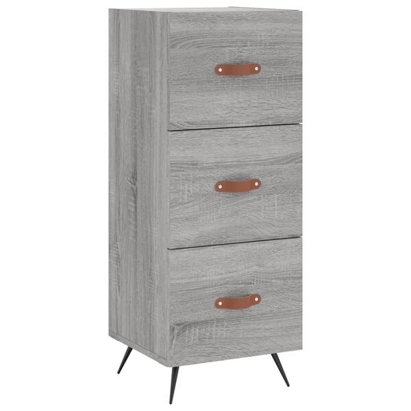 vidaXL Buffet Sonoma gris 34 5x34x90 cm Bois d'ingénierie
