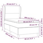 vidaXL Sommier à lattes de lit avec matelas Marron foncé 80x200 cm