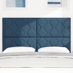 Tête de lit vidaXL Design de blocs en diamant bleu 144 cm en tissu