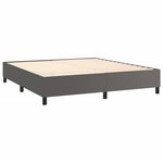 vidaXL Cadre de lit Gris 180x200 cm Similicuir