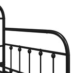 vidaXL Cadre de lit daybed Noir 90x200 cm Acier