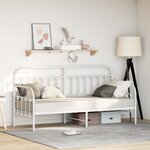 Lit banquette vidaXL Blanc 80x200 cm en Acier