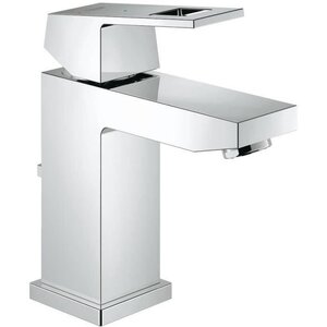 GROHE Mitigeur lavabo Eurocube 2339000E - Bec bas - Limiteur de température - Economie d'eau - Chrome - Taille S