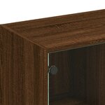 vidaXL Bibliothèque avec portes chêne marron 136x37x109 cm