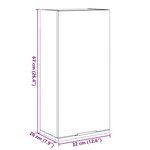 vidaXL Armoire de salle de bain murale Chêne sonoma 32x20x67 cm