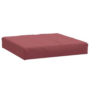 vidaXL Coussin de palette rouge bordeaux mélangé 60x60x10 cm tissu
