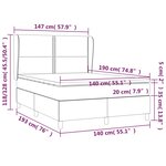 vidaXL Sommier à lattes de lit avec matelas Cappuccino 140x190 cm