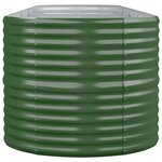 vidaXL Lit surélevé de jardin Acier enduit de poudre 368x80x68 cm Vert