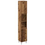 vidaXL Meubles de salle de bain 3 pièces en bois ancien et stratifié