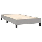 vidaXL Sommier à lattes de lit avec matelas et LED Gris clair 90x190cm