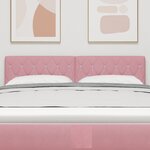 Tête de lit LED vidaXL avec boutons en cristal tuftés rose 72 cm en velours