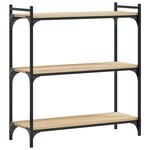 vidaXL Bibliothèque 3 niveaux chêne sonoma 80x30x86 cm