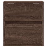vidaXL Meuble TV mural avec lumières LED chêne marron 41x31x45 cm
