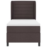 Lit Box Spring vidaXL avec Matelas Marron Foncé 90x200 cm en Tissu