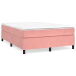 vidaXL Cadre de lit sans matelas rose 140x190 cm velours