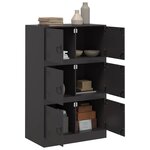 vidaXL Buffet noir 67x39x107 cm acier
