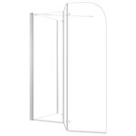 vidaXL Enclos de bain 120x69x130 cm Verre trempé Transparent